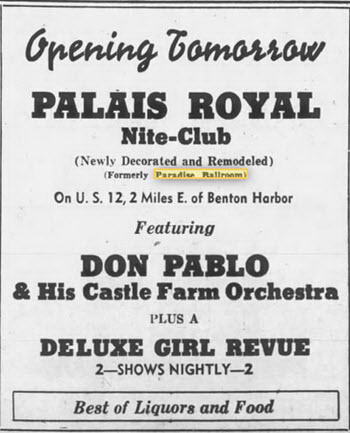 Paradise Ballroom - 15 Sep 1936 Ad (newer photo)